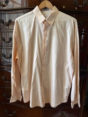 Versace Men's blush/ pale pink dress shirt Made in Italy 🇮🇹 Very good condition